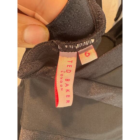 TED‎ BAKER Ralinda Halter One Piece Swimsuit Size 5 (US 14) Black - Picture 5 of 9